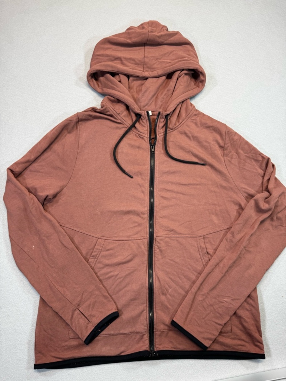 Threads 4 Thought Soft, lightweight Zip-Up Hooded Jacket in Dusty Rose